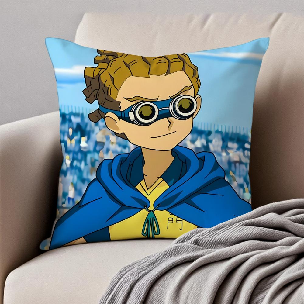 game energetic anime IInazuma EEleven Cushion Cover Pillowcase Antidustmite Invisible Zipper Short Plush Sofa Cushion