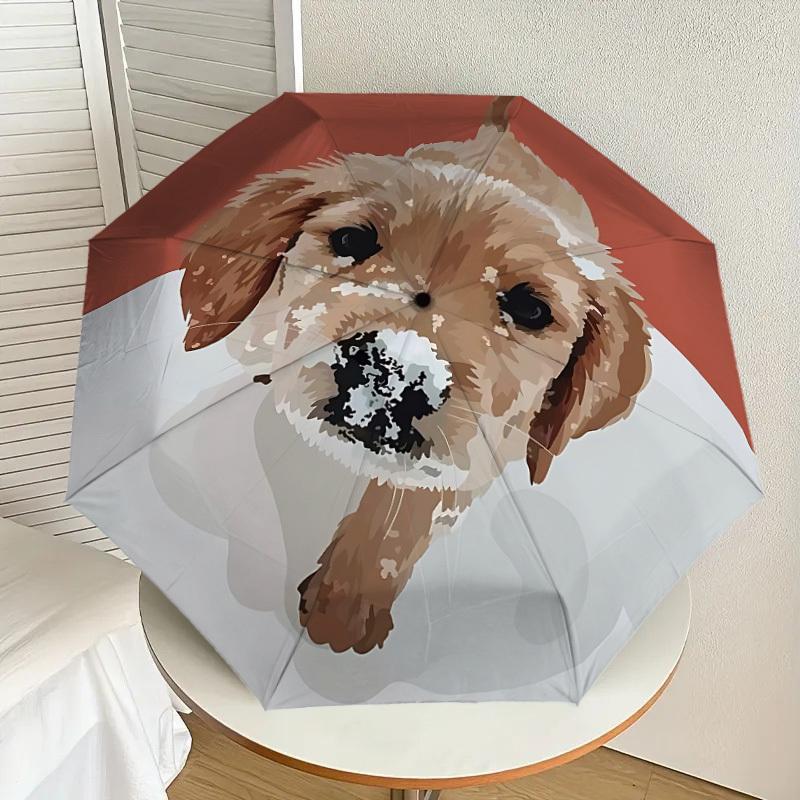 1pc Puppy Automatic Open/Close Umbrella, Formal Events - Ideal Gift for Family or Friends, Outdoor Accessory yy251211210