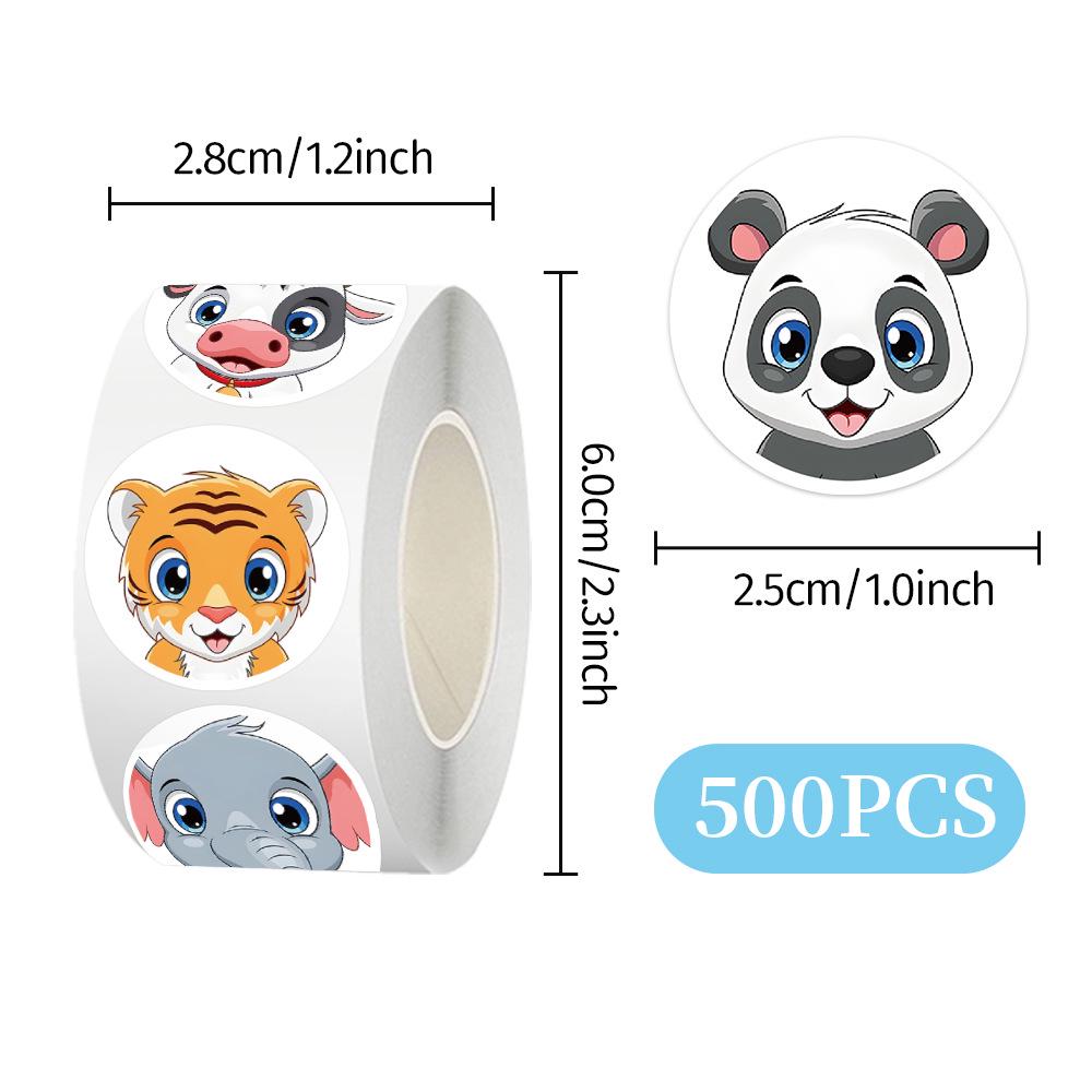 Cross-border Cartoon Animal Sticker Roll - DIY Journal Die-cut Adhesive Tape