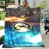 New Cartoon Mortal Kombat Blanket,Flannel Blanket Throw Blanket,Soft Warm Blanket for Living Room Bedroom Beds Sofa Decor Gift