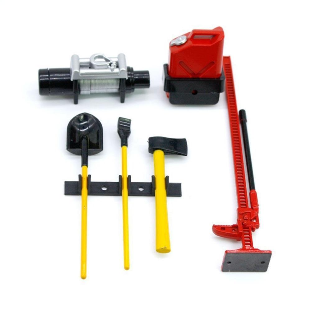 6pcs 1/10 Scale Garage Tools Set Plastic RC Crawler Parts for SCX10 TRX4 D90 CC01