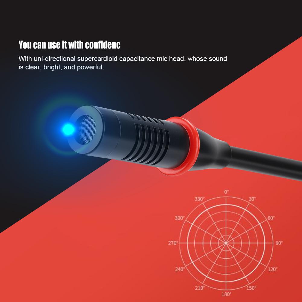 Professional Desktop Adjustable Uni Directional Condenser Microphone for Conference Meeting