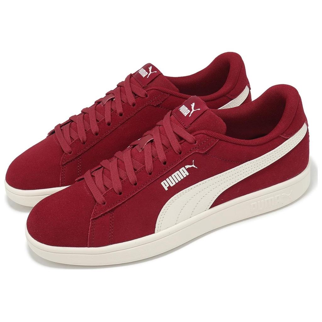 PUMA Smash 3.0 Split Cow Leather, Artificial Leather Classic Vintage Breathable Low top Skateboard Shoes Unisex Red 390984-21