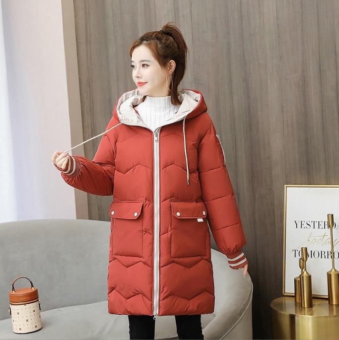 Padded Clothes Women's Medium and Long Loose Winter Coat Thickened Padded Jacket Bread Clothes Padded Jacket Padded Coat