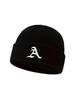 Autumn and Winter A-word Embroidered Knitted Melon Fur Hat, Men's and Women's American Street Short Cold Hat, Flanged Warm Wool Hat