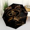 Cr7 Fußballlegende Outdoor Automatischer Regenschirm Kompaktes 8-Rippen-Design Langlebiger Kunststoff & Eisen Perfekt für Outdoor-Abenteuer Lebhaftes Muster Regenschirm