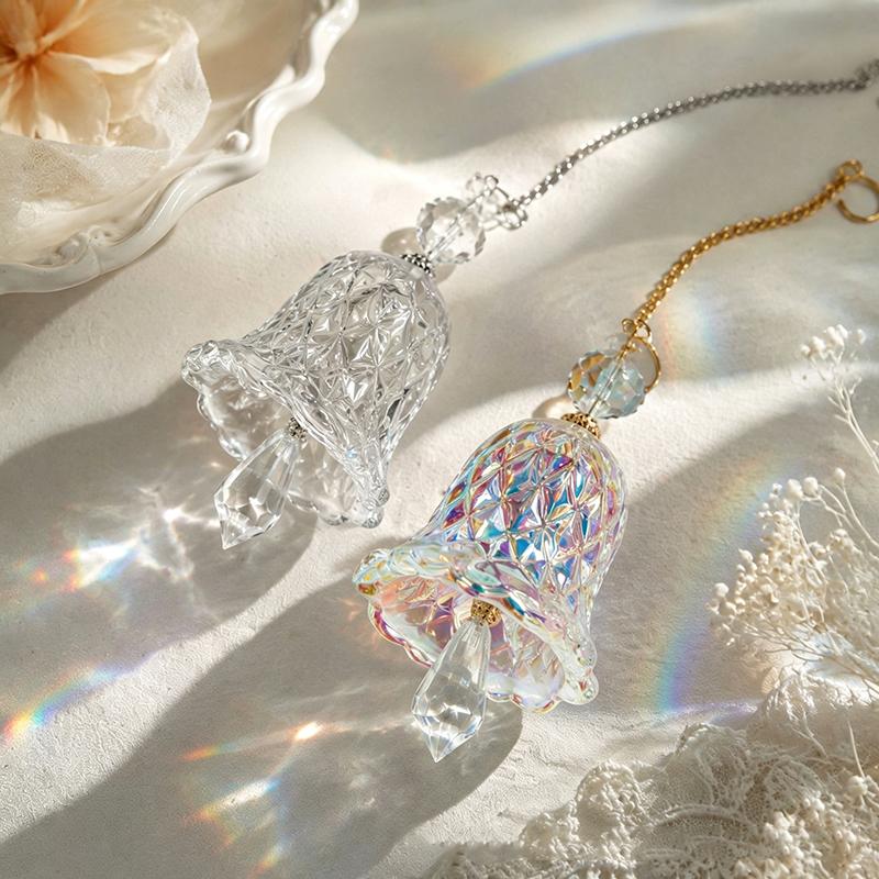 Elegant Krystal Vindklokke Glas Klokke Solfanger Hængende Dekoration Til Hjem Have Julegaveidé Krystal Klokke Vindklokke