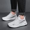 Real Leather Sports Shoes for Men Summer Mesh Breathable White Shoes Men's Versatile Thick Soled Dad Shoes