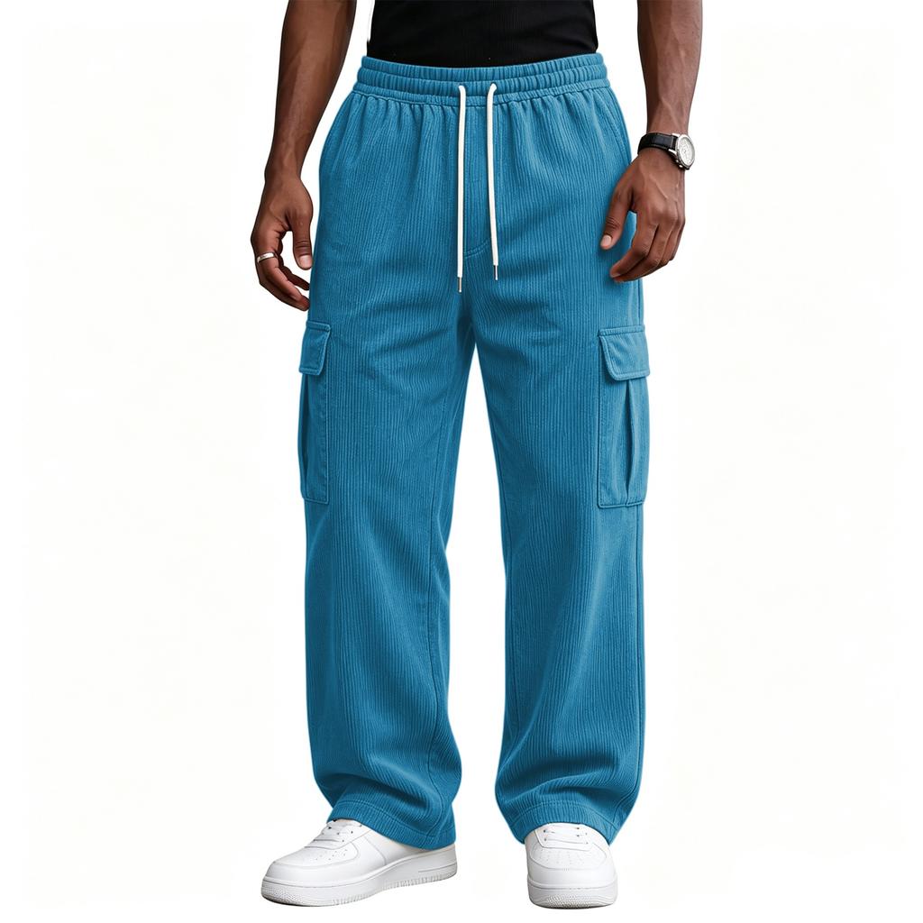 Men's Wide Leg Casual Pants with Athletic Comfort and Street, Loose Fit