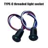 Type-C 4P High Current Charging Socket With Wire Light Usb Type-C Female Type C Waterproof Female Connector