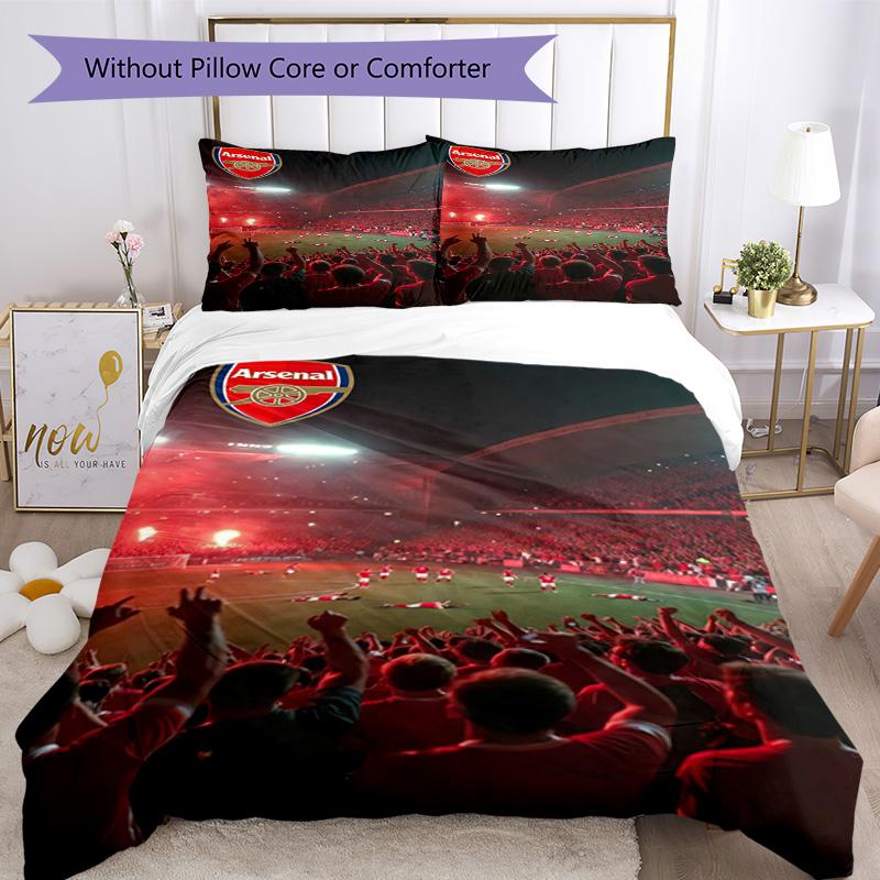 Arsenal Bedding Set Breathable Duvet Cover with Pillowcases Decorative Bed Linen for Bedroom Home Decoration Birthday Gift