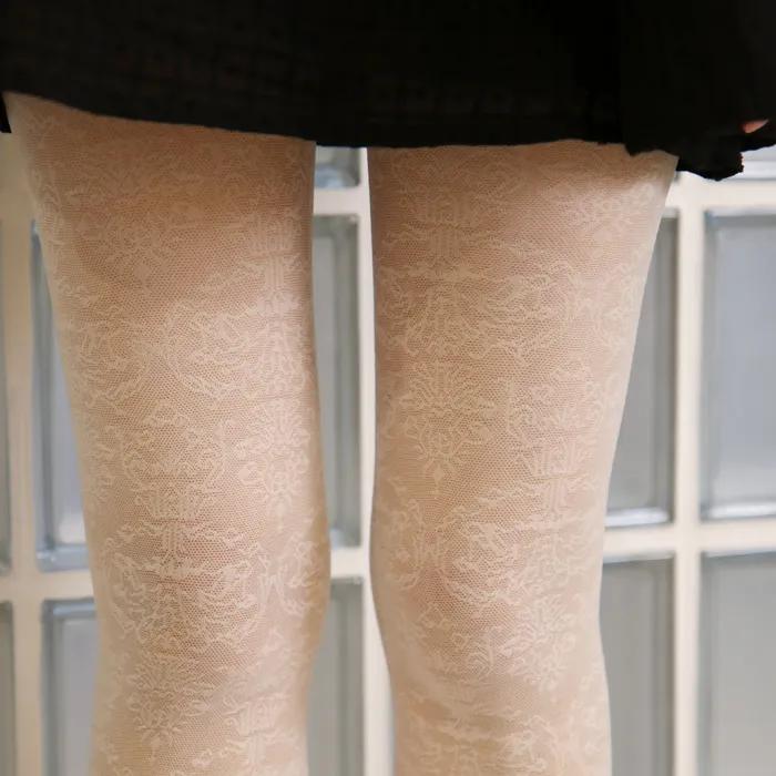 Ornament Lace Stockings (Ivory)