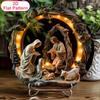 Bohemian Nativity Ornament. Religious Decor for Eid, Christmas & New Year Celebrations. Home & Outdoor Use.
