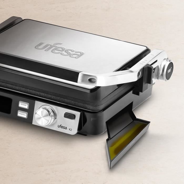 Electric Grill - Ufesa - PR K2 - 2000W - Non-stick Plates - LCD Display