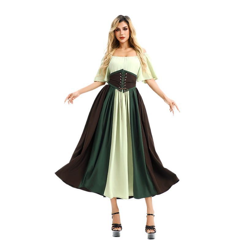 Hof Vintage Mittelalter Renaissance Kleid Ballkleid Bühnenkostüm Halloween Kleid