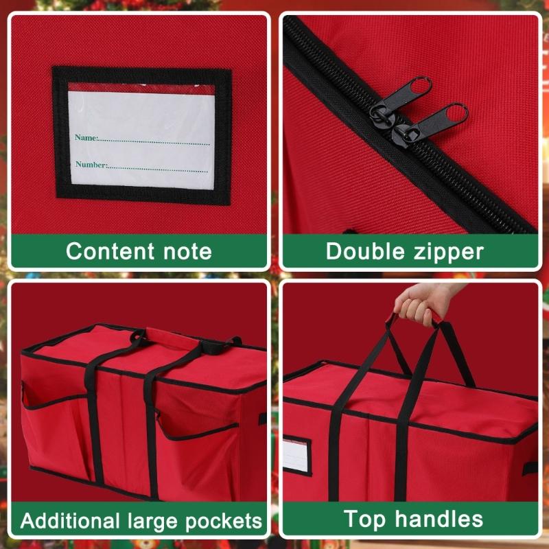 Flexible Christmas Tree Storage Bag with Zippered Opening and Wipe-Clean Exterior for Storage Room Organization