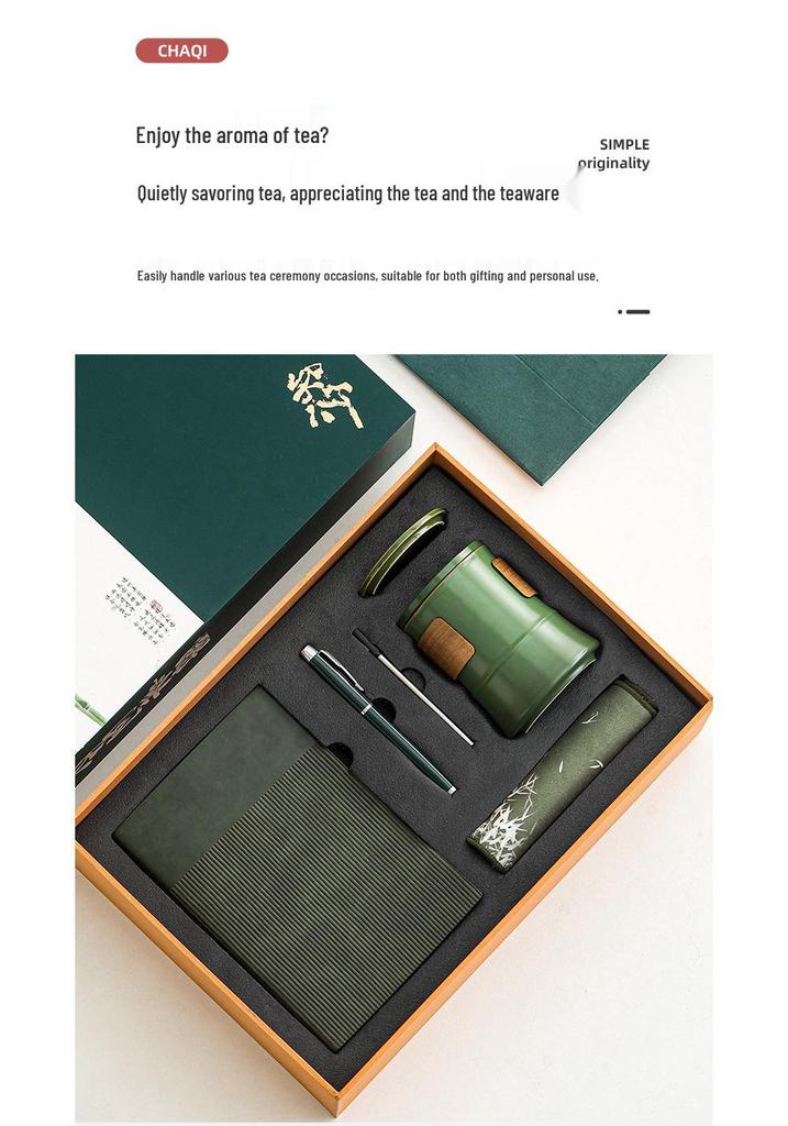 Bamboo Kung Fu Tea Set: Elegant Gift for Elders & Birthdays