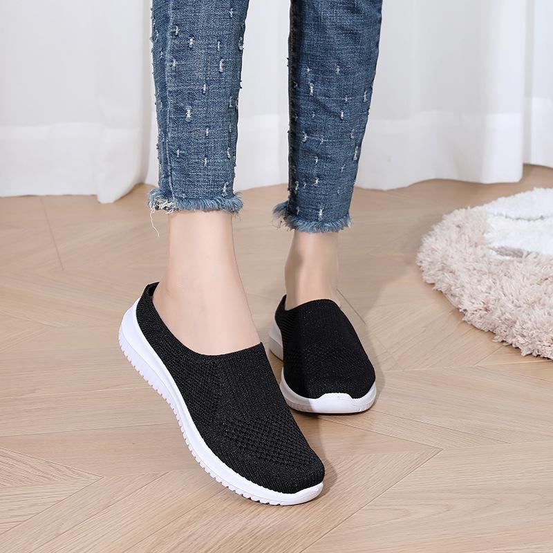 Dammode 2024 Cross-Border Halvtofflor - Andningsbara, Mjuka Sulor, Plus Size Vardagsskor för Medelålders & Äldre Mammor