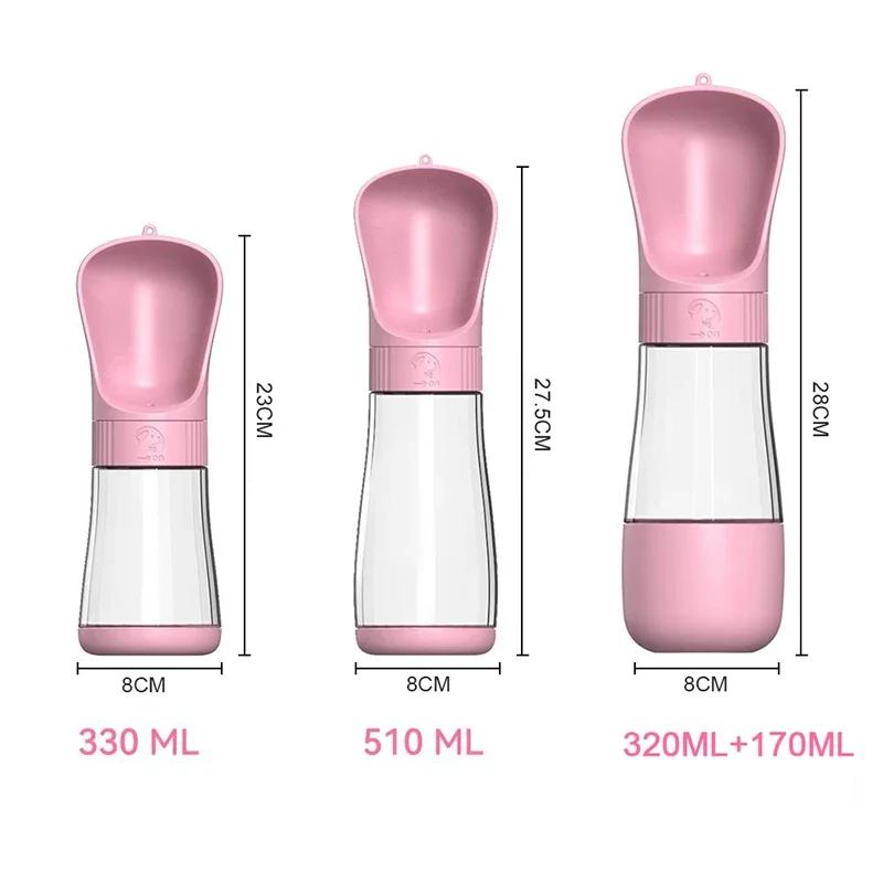 Portable Dog Water Bottle With Food Container Travel 2 in 1 Pet Water Dispenser For Small Large Dogs Cat Labrador Drinking Bowls