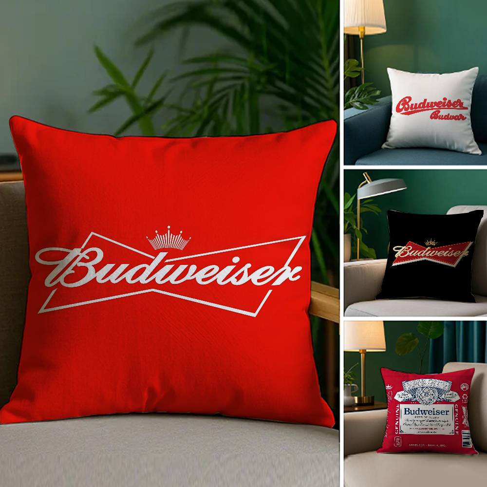 B-Budweiser B-Budvar Tschechischer Kissenbezug Sofa Wohnzimmer Schlafzimmer Beidseitiger Druck Quadratisches Kissen Nickerchenkissen Kissenbezug
