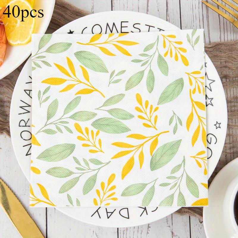 Vintage Floral Napkins 20/40Pcs Flower Paper Napkins for Tea Party Birthday Baby Shower Wedding Retro Spring Decorations Napkin