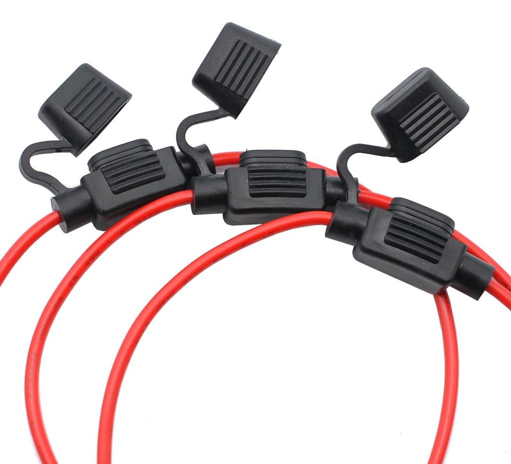 J-base Car Fuse Holder Mini with Cord, Waterproof Type, Set of 3
