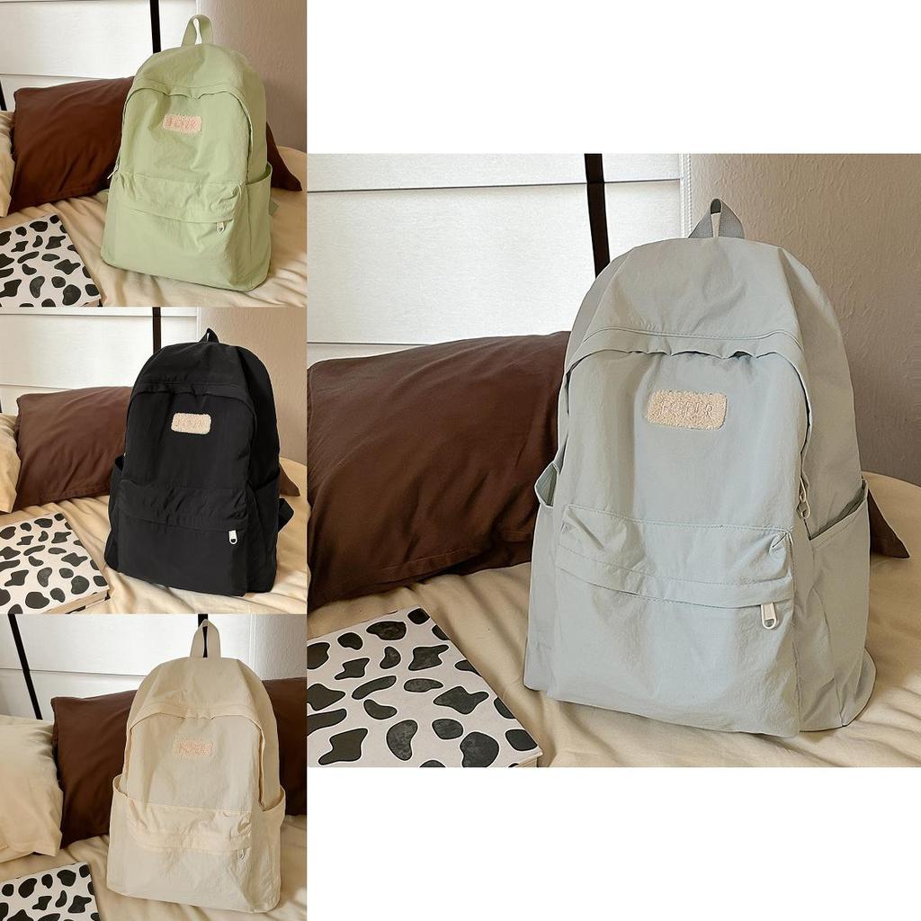 Casual Girl Nylon Backpack With Breathable Straps For Travel And School Use
