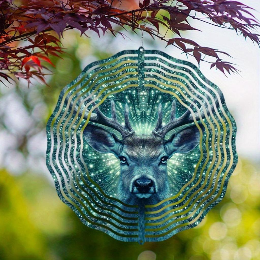 360 Degree Rotating Metal Wind Chime 25.4cm for Garden Balcony Decoration Battery Free Artistic Hanging Wind Chime Gift for Friends Family All Seasons