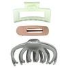 Recycled Plastic Multivitamin Claw Clip Set, Octopus Claw Clip, Set of 3