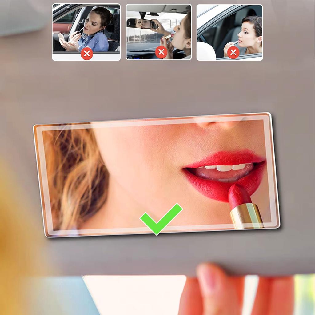 Car Visor HD Vanity Portable Seat Back Stainless Steel Universal Car Interior Vanity Mirror Mirror, Self-Adhesive Mirror,