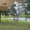 Atmospheric Outdoor Pendant Vintage Metal Heart Shape Wind Chimes Pendant, Retro Distressed Love Three Bells Sweet Tone Garden Chimes, Waterproof