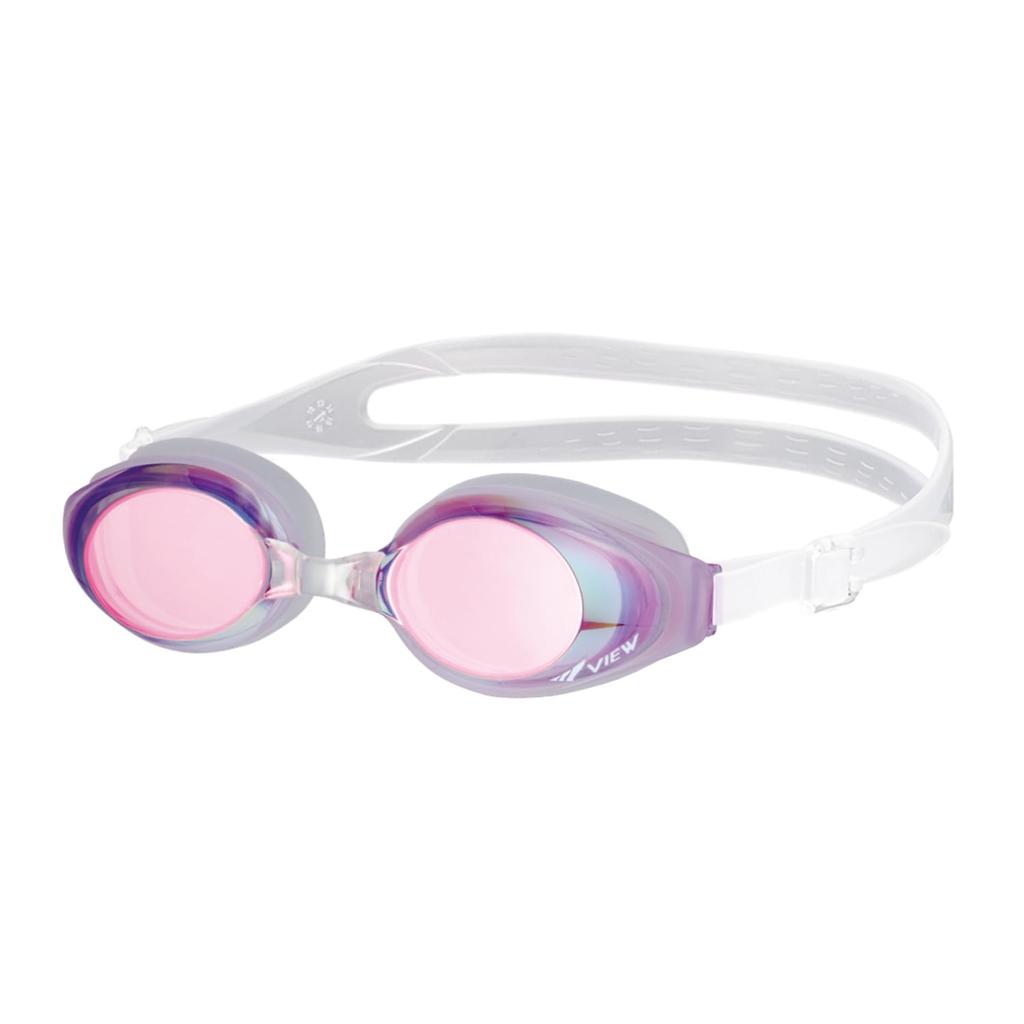 Made In Japan Swimming Goggles for Wide Field of Easy To Fitness Model with UV Perfect for Beach V610MR LVP [VIEW] Adults, View, Swim, Protection,
