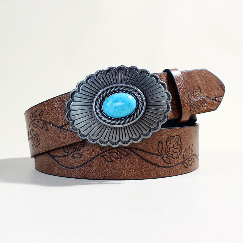 Western Denim Bohemian Belt Male Vintage Court Belt Unisex