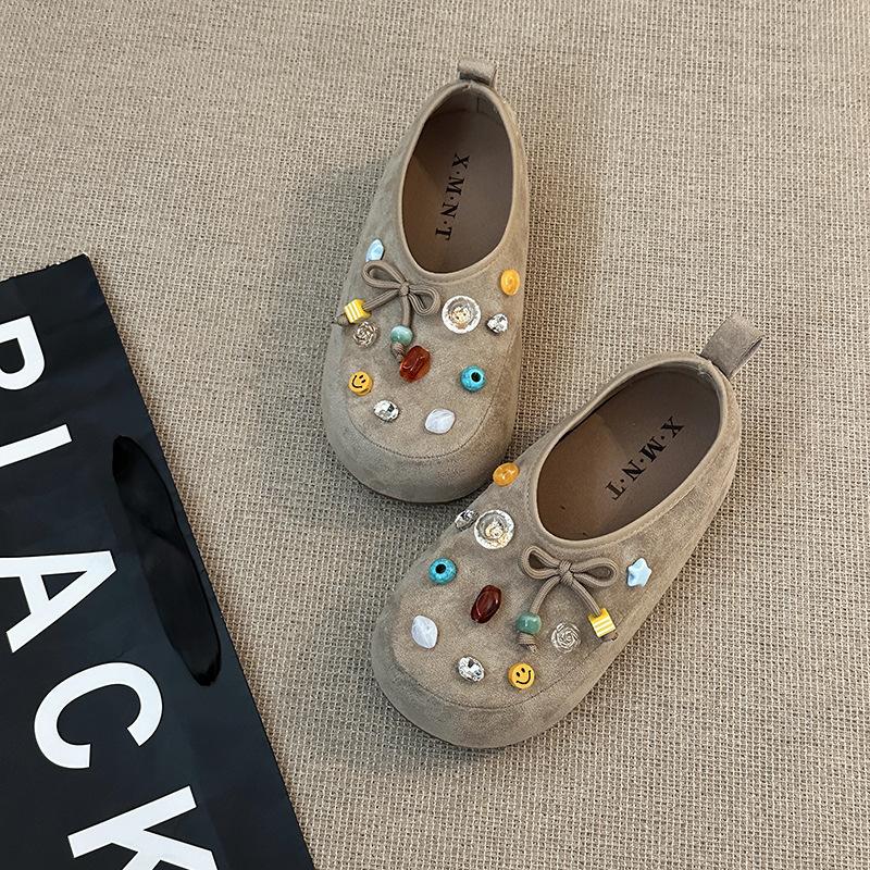 Design sense niche bow Mary Jane shoes women's autumn and winter fashion retro versatile exquisite accessories bag head single shoes