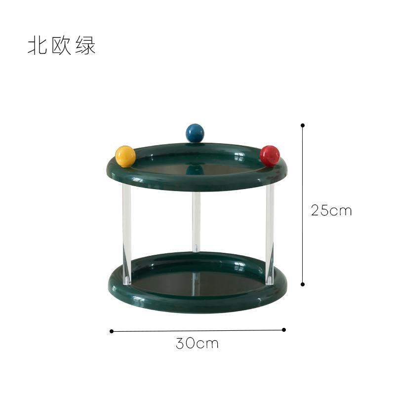 Dopamine Colored Round Small Item Storage Rack Multi-Layer For Office Desk Double Layer Cup Storage Rack
