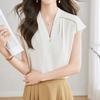 NaVaVa Women Vintage Pearl Point V Neck Cap sleeVe Blouse Nb2718