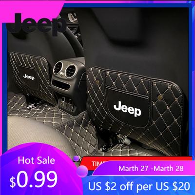 Für Jeep 2 Stück Auto Innenraum Anti-Tritt-Matte Auto Sitzrücken-Schutzpolster Für Jeep Grand Cherokee Wrangler JK Gladiator Compass R