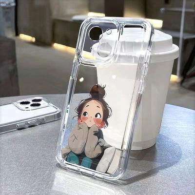 Cute Girl with Big Mittens Phone Case for IPhone 17 15 16 14 13 12 11 Pro Max Plus 12 13 Mini TPU Protect Cover