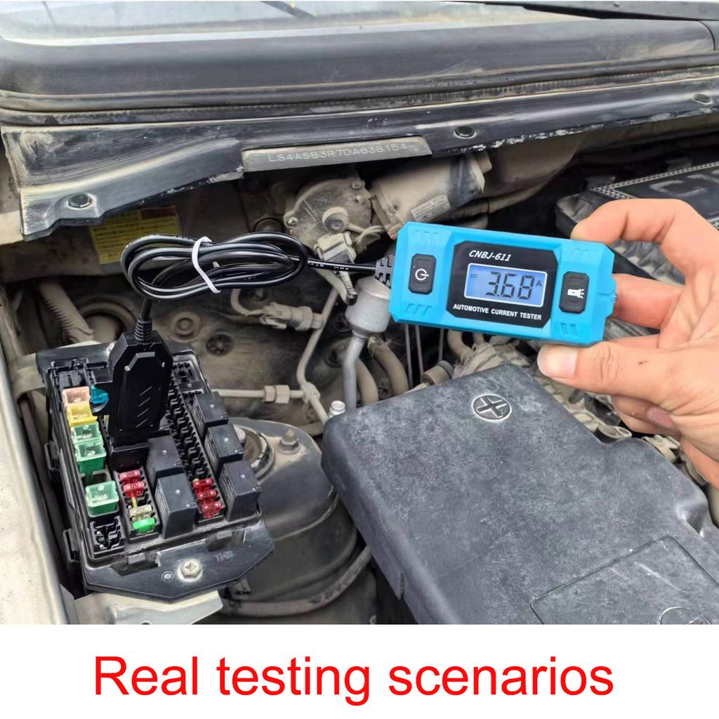 12V Range 0.01~19.99A Car Circuit Tester Current Test Fuse Diagnostic Tool Repair Detector Galvanometer Automotive Accessories