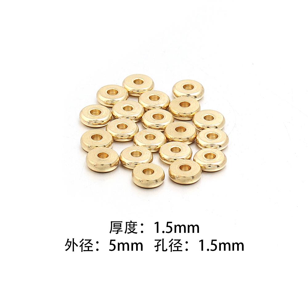 20/50pcs Stainless Steel Spacer Beads Flat Round Loose Wheel Beads For Jewelry Making DIY Charms Bracelet Necklace Accessories