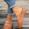 Fashion Female Shoes on Sale 2025 Closed Toe Women's Slippers Outdoor Casual Slippers Women Embroidery Wedges Plus Size Rome Sandals