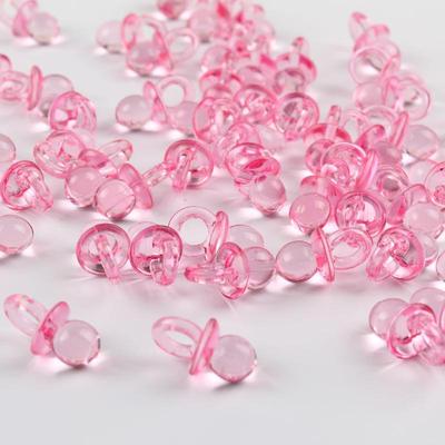 50pcs Mini Pacifiers Acrylic Transparent Baby Shower Baptism Gift Home Table Decoration