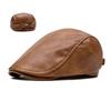 2025 Autumn and Winter PU Solid Newsboy Caps Men and Women Painter Beret Hats 147