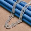 925 Sterling Silver Exquisite Beaded Necklace Women Fashion Party Favor Wedding Jewelry Accessories