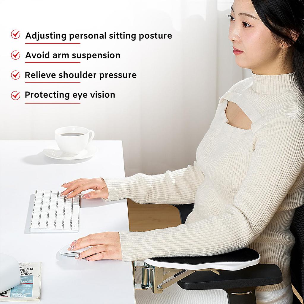 Computer Arm Support Bracket Suitable for Office Desk Adjusted To Rotate Wrist Support Bracket Extension Tray for Home Use