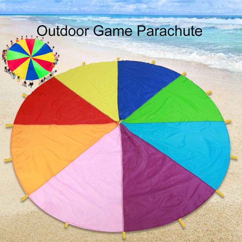 Kinder Spiel Fallschirm Oxford Stoff Kinder Regenbogen Outdoor Spiel Sport Übung
