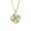 Pinwheel Necklace: Rotatable Rhinestone Titanium Clavicle Pendant for Women
