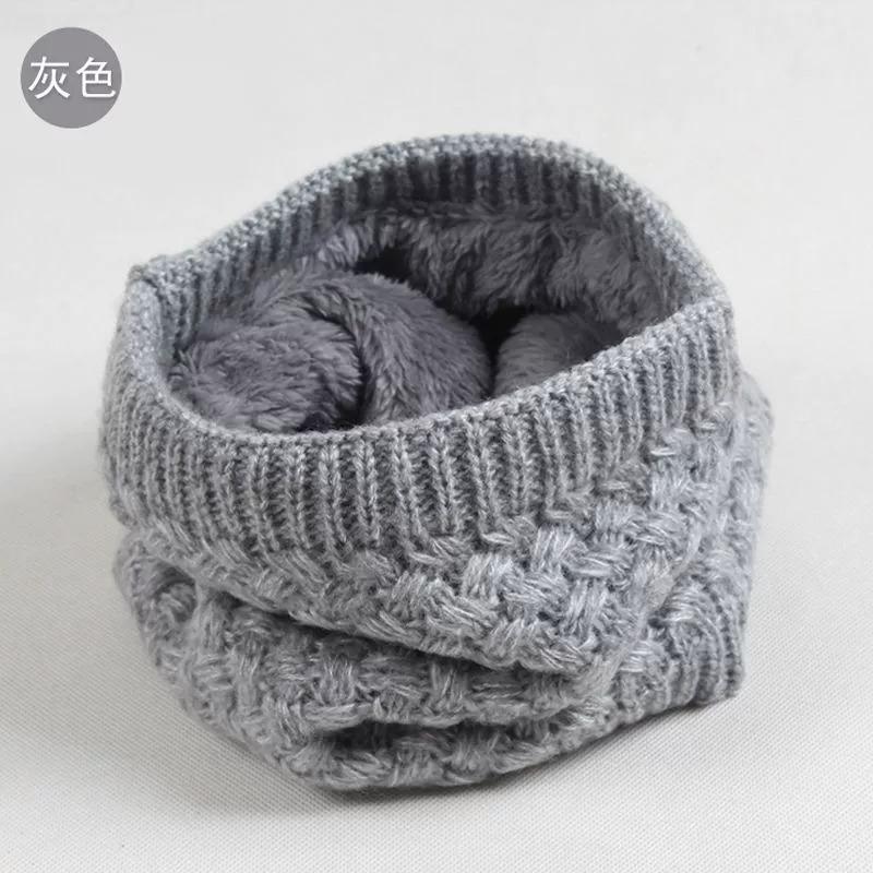 Men Women Winter Knitted Infinity Scarf Polar Fleece Neck Warmer Snood Extreme Warm for Youth Boys Girls