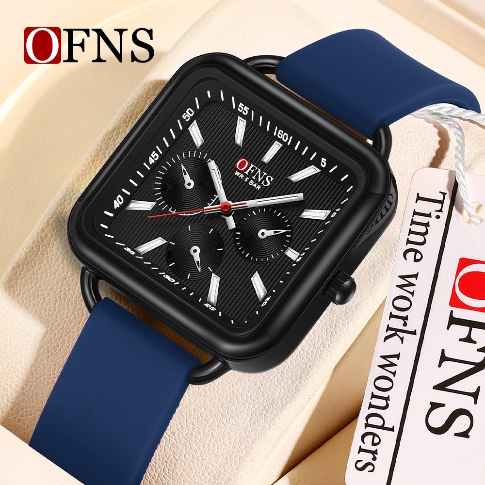 OFNS New 7503 Student Quartz Watch Fashionable and Simple Night Light Waterproof Women's Watch Square Dial Youth Watch