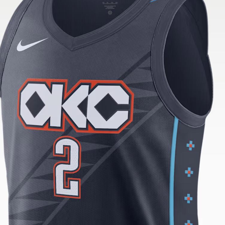Nike Shai Gilgeous-Alexander Oklahoma City Thunder City Edition Men's Nike Dri-FIT Adv Nba Authentic Jersey HM6117-438